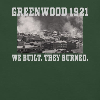 Greenwood Tulsa 1921 T-Shirt - Bold Black Apparel