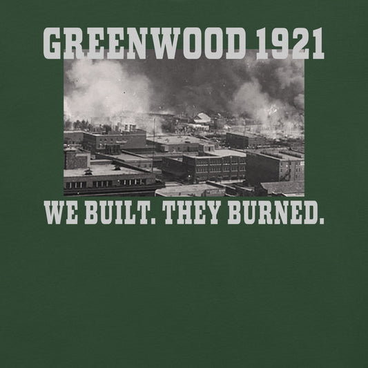 Greenwood Tulsa 1921 T-Shirt - Bold Black Apparel