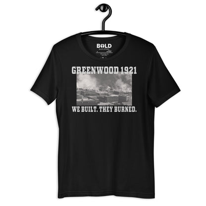 Greenwood Tulsa 1921 T-Shirt - Bold Black Apparel
