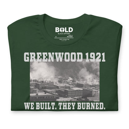 Greenwood Tulsa 1921 T-Shirt - Bold Black Apparel