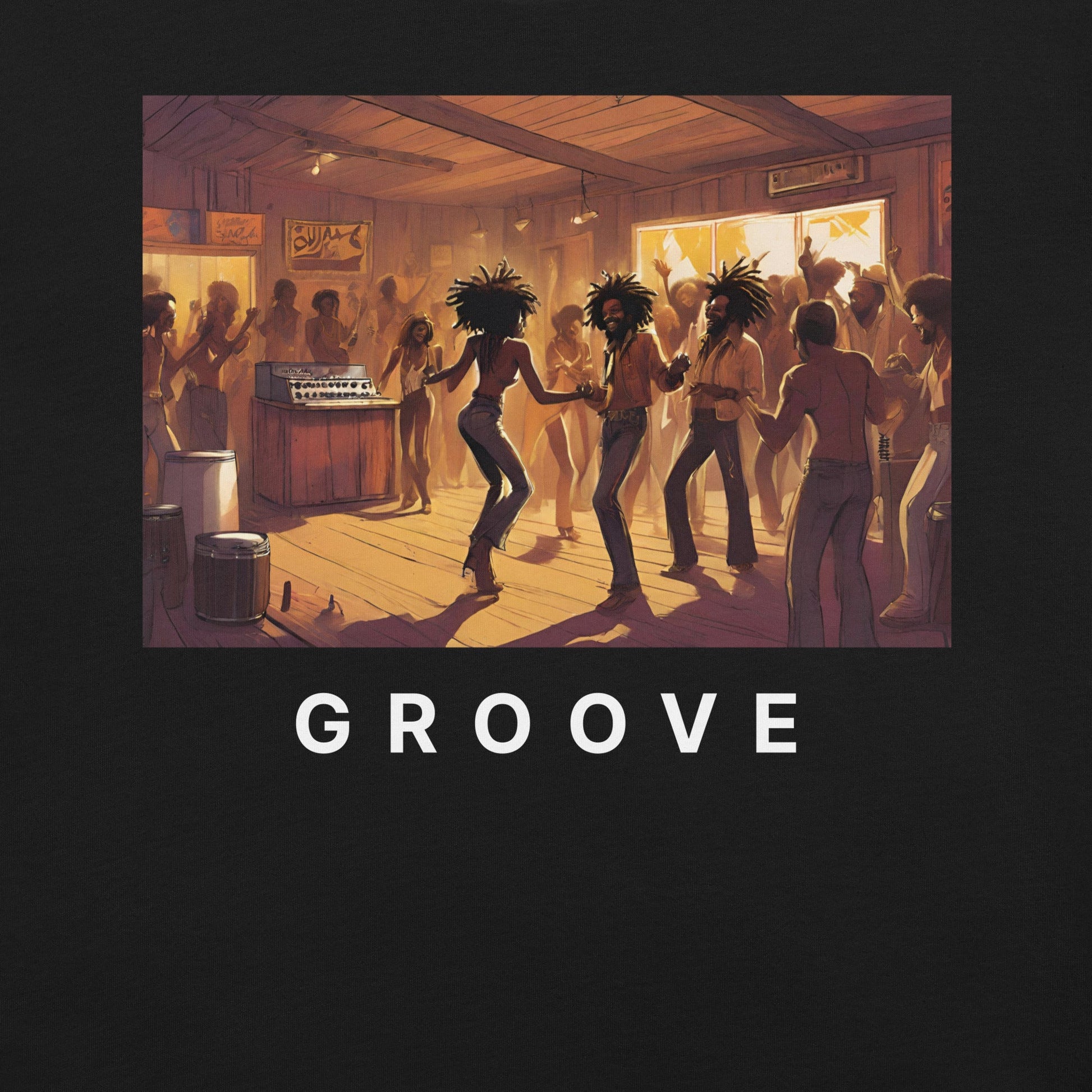 Groove: Black Dance Party T-Shirt - Bold Black Apparel