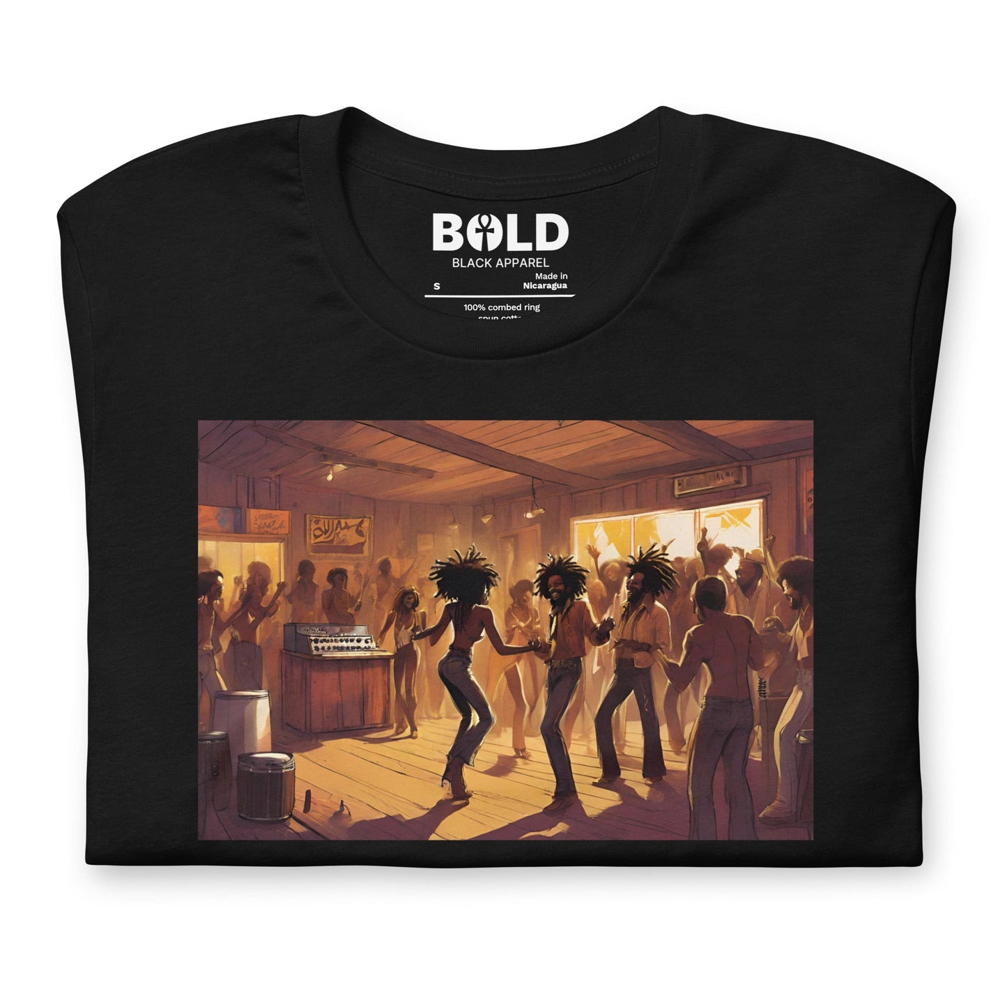Groove: Black Dance Party T-Shirt - Bold Black Apparel