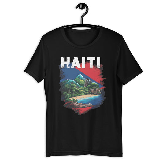 Haiti Landscape T-Shirt - Bold Black Apparel