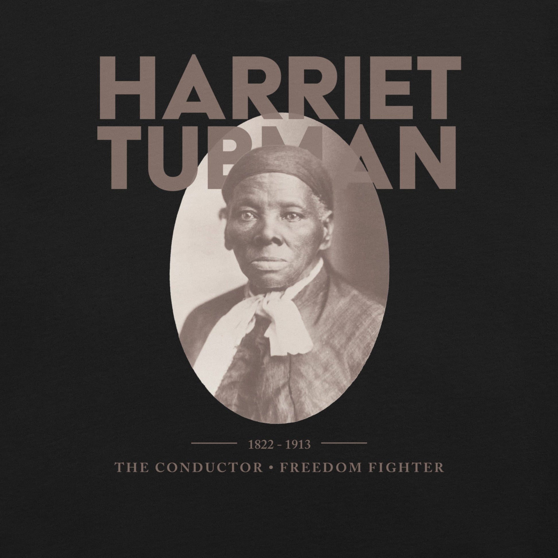 Harriet Tubman Portrait T-Shirt - Bold Black Apparel