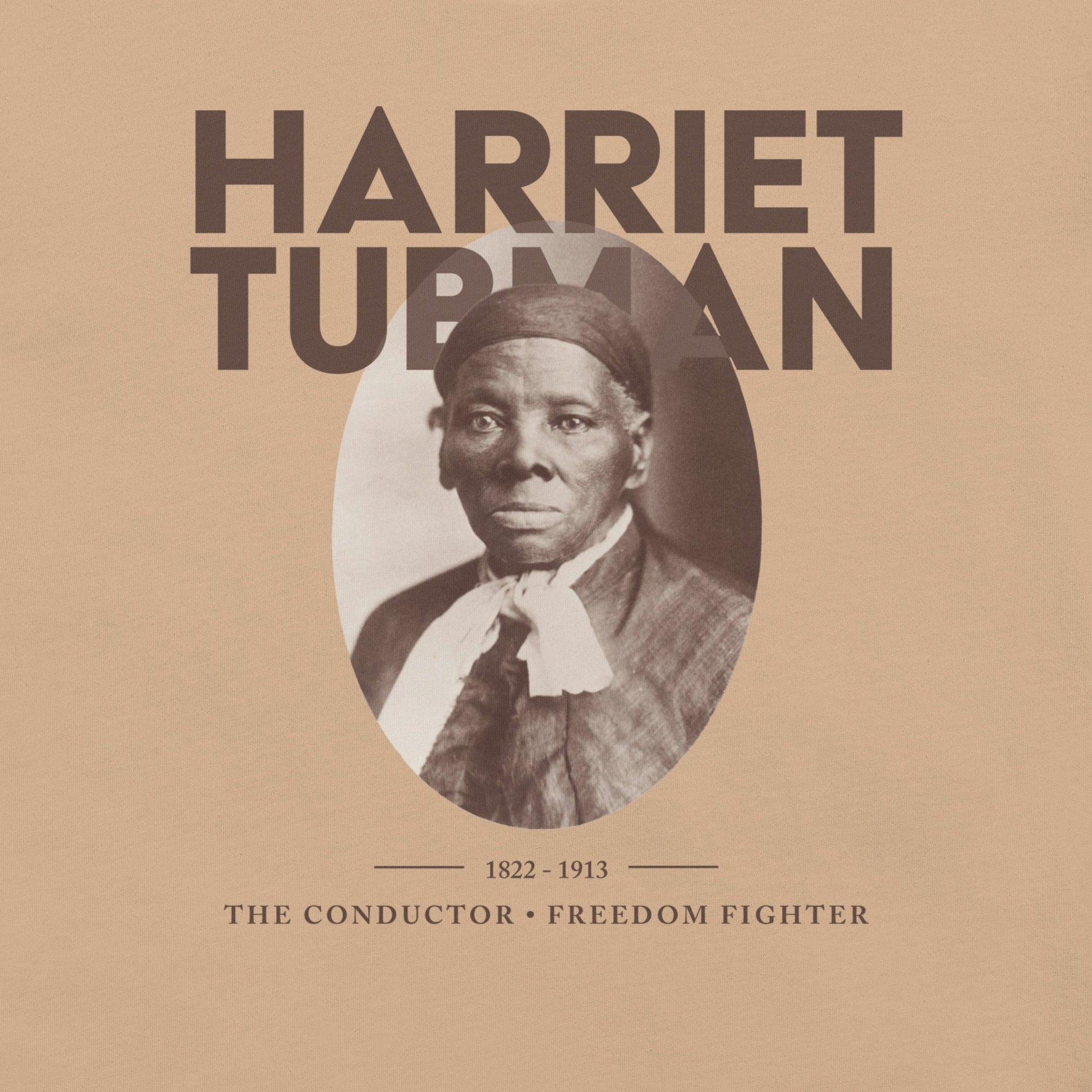 Harriet Tubman Portrait T-Shirt - Bold Black Apparel