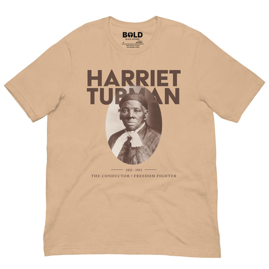 Harriet Tubman Portrait T-Shirt - Bold Black Apparel