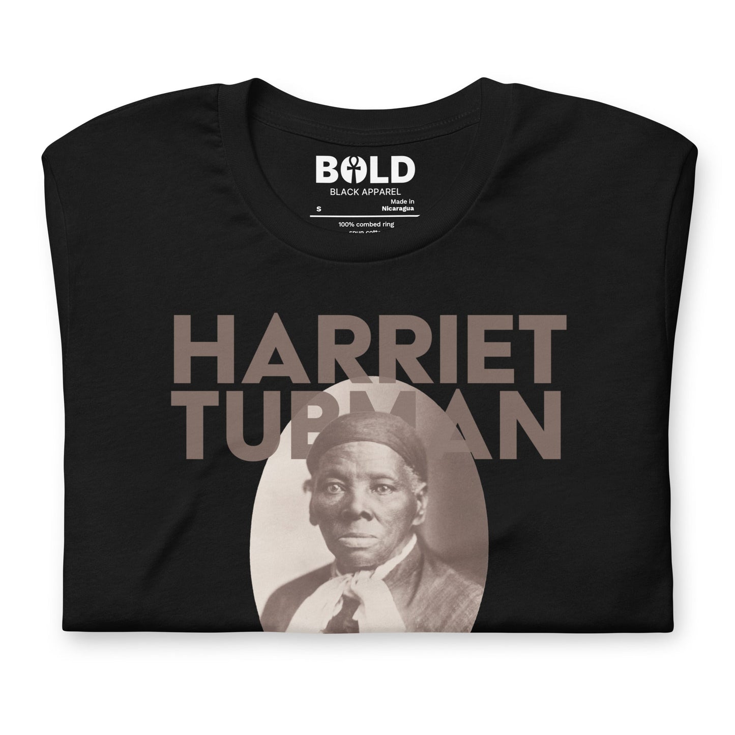 Harriet Tubman Portrait T-Shirt - Bold Black Apparel