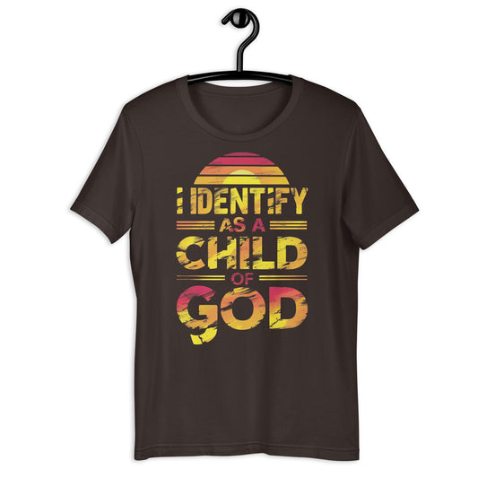 I Identify as a Child of God T-Shirt - Bold Black Apparel
