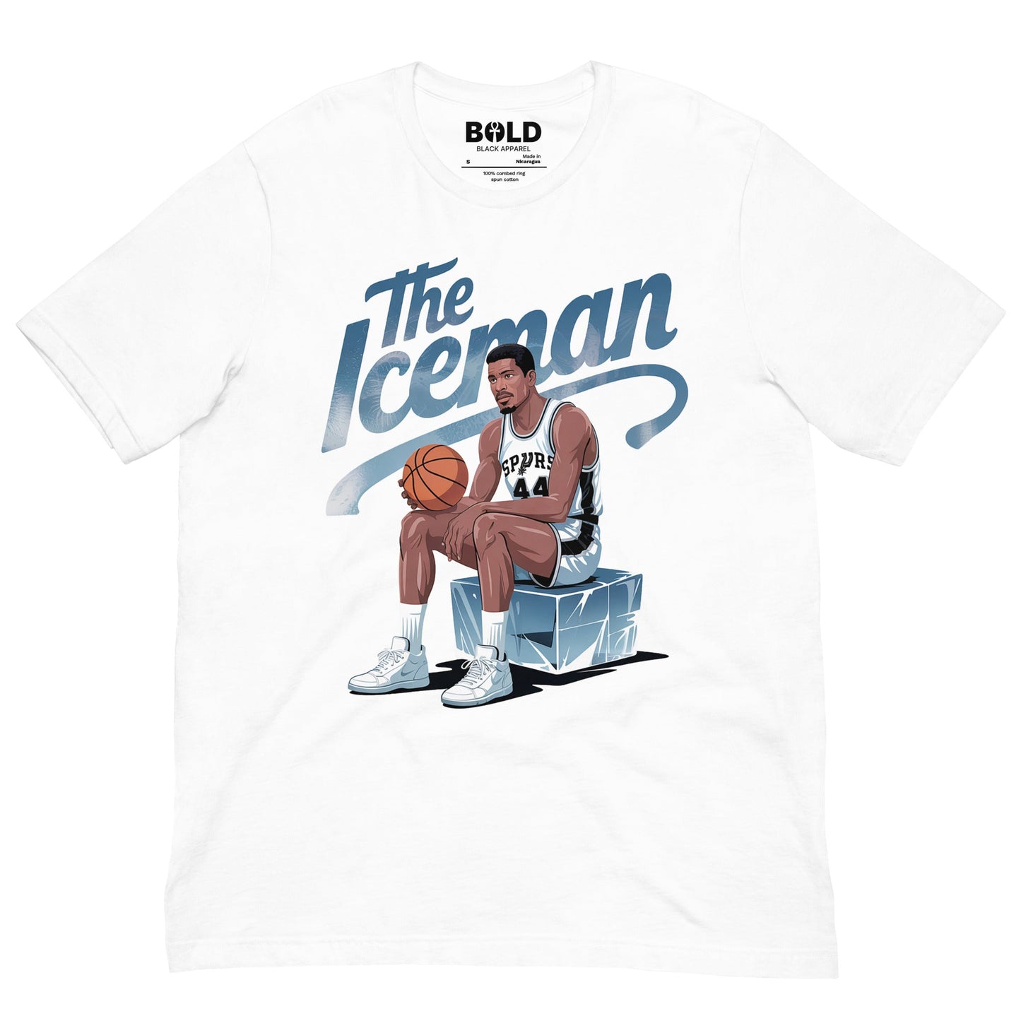 Iceman George Gervin T-Shirt - Bold Black Apparel