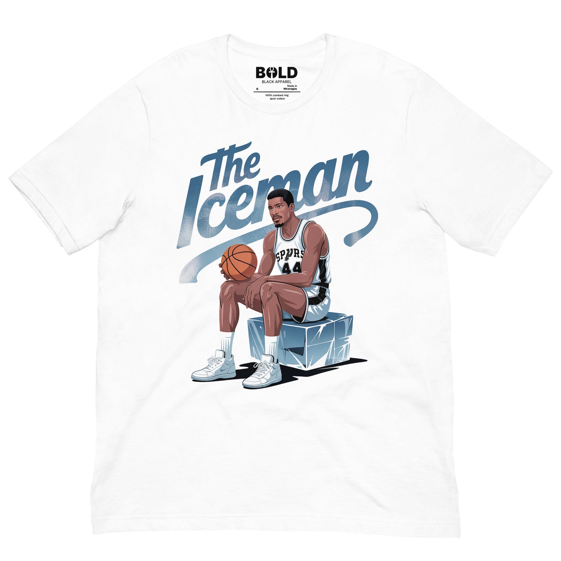 Iceman George Gervin T-Shirt - Bold Black Apparel