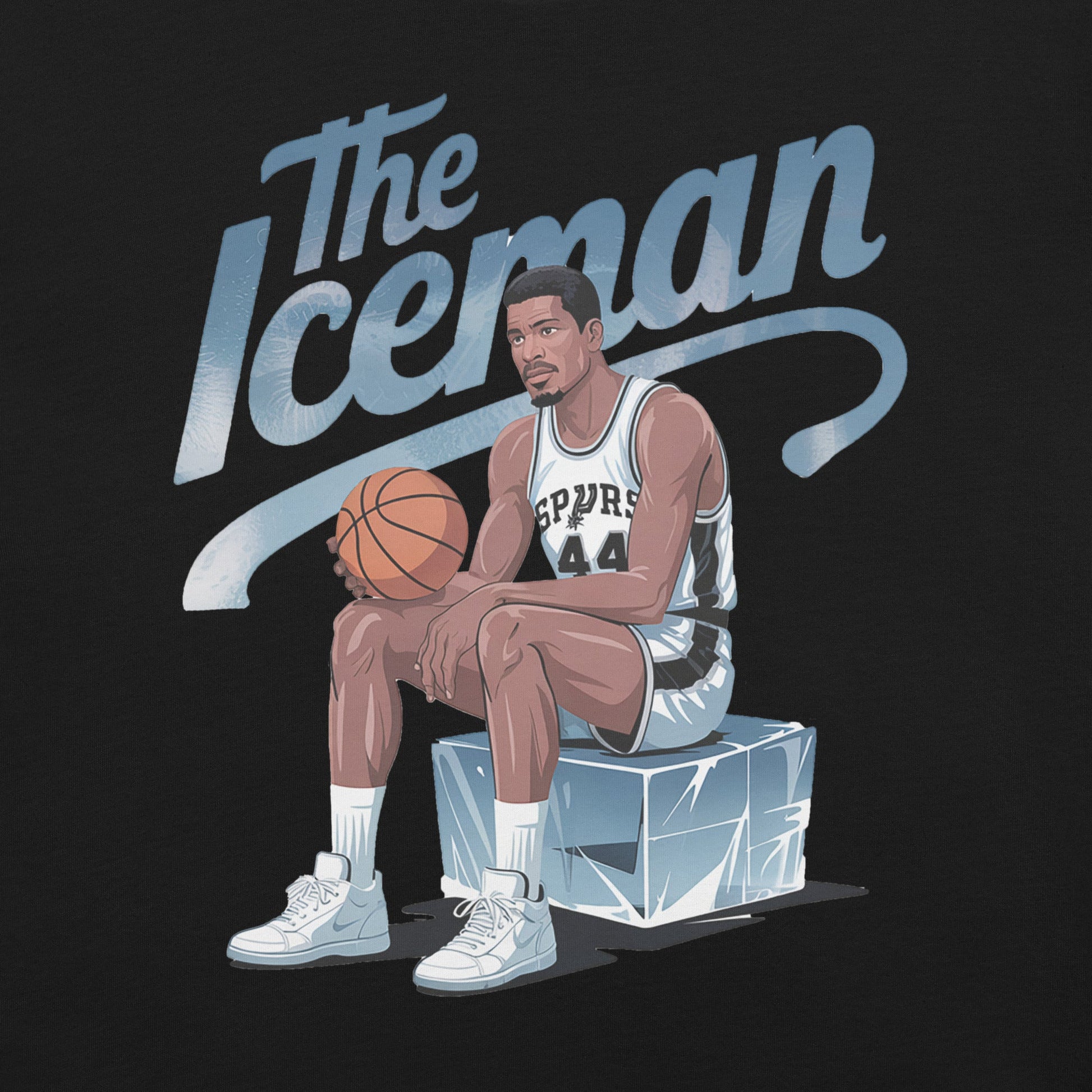 Iceman George Gervin T-Shirt - Bold Black Apparel