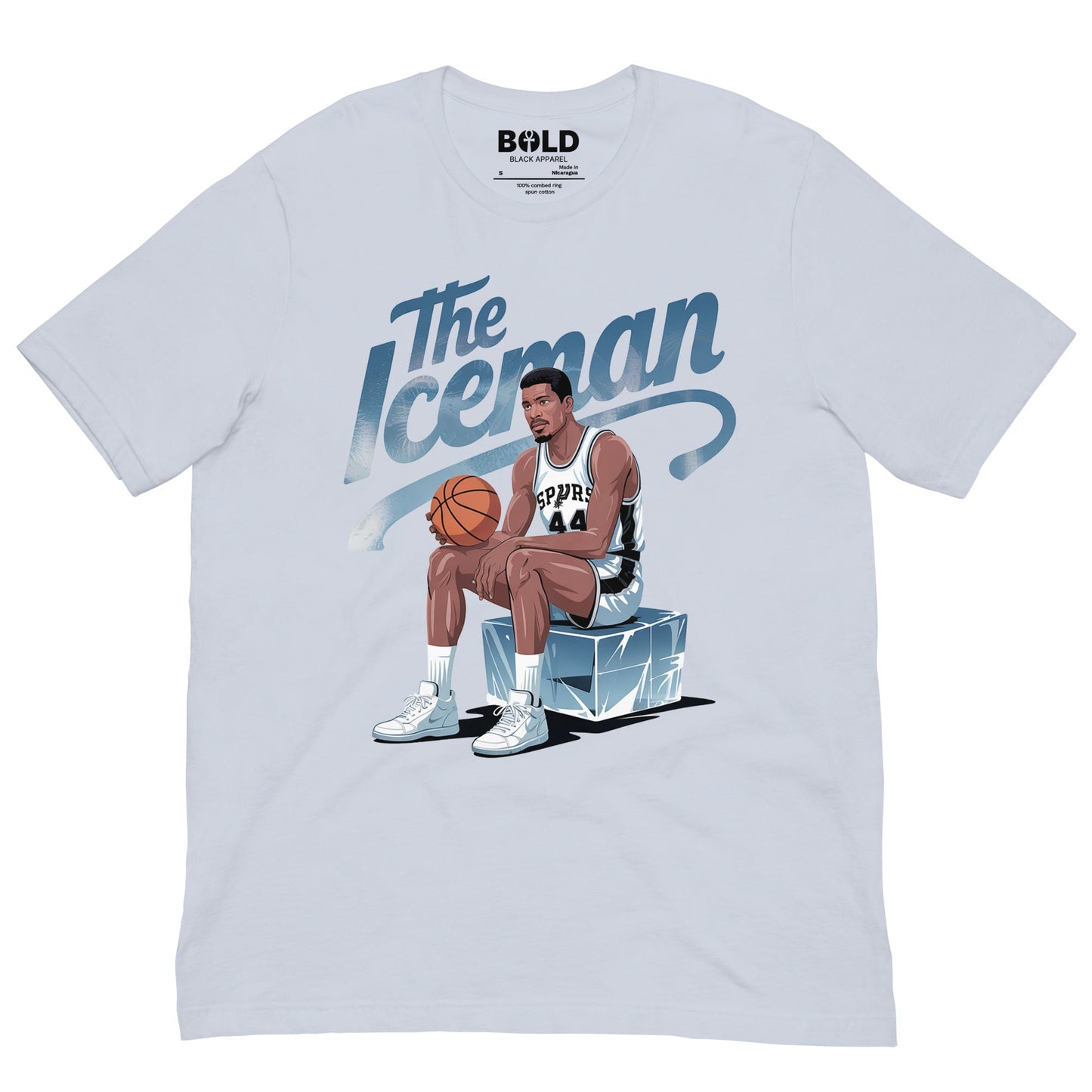 Iceman George Gervin T-Shirt - Bold Black Apparel