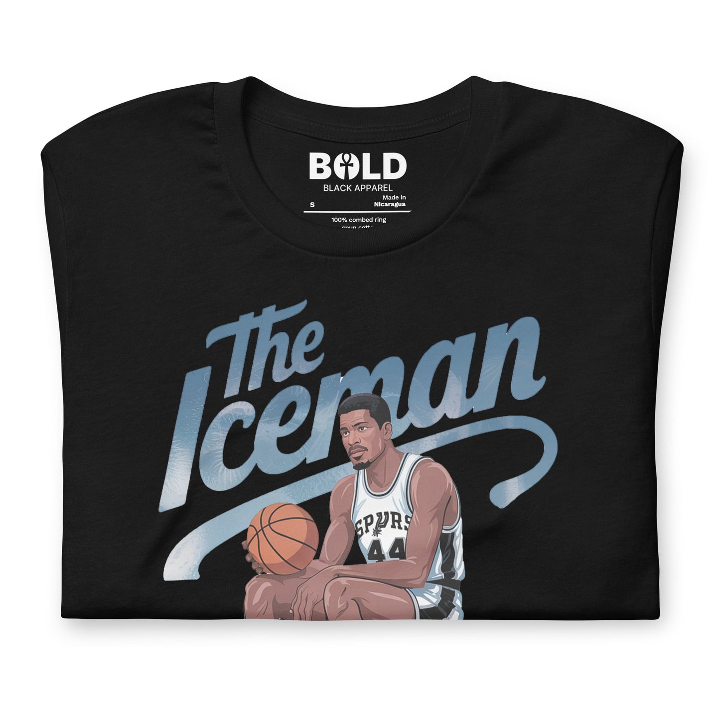 Iceman George Gervin T-Shirt - Bold Black Apparel