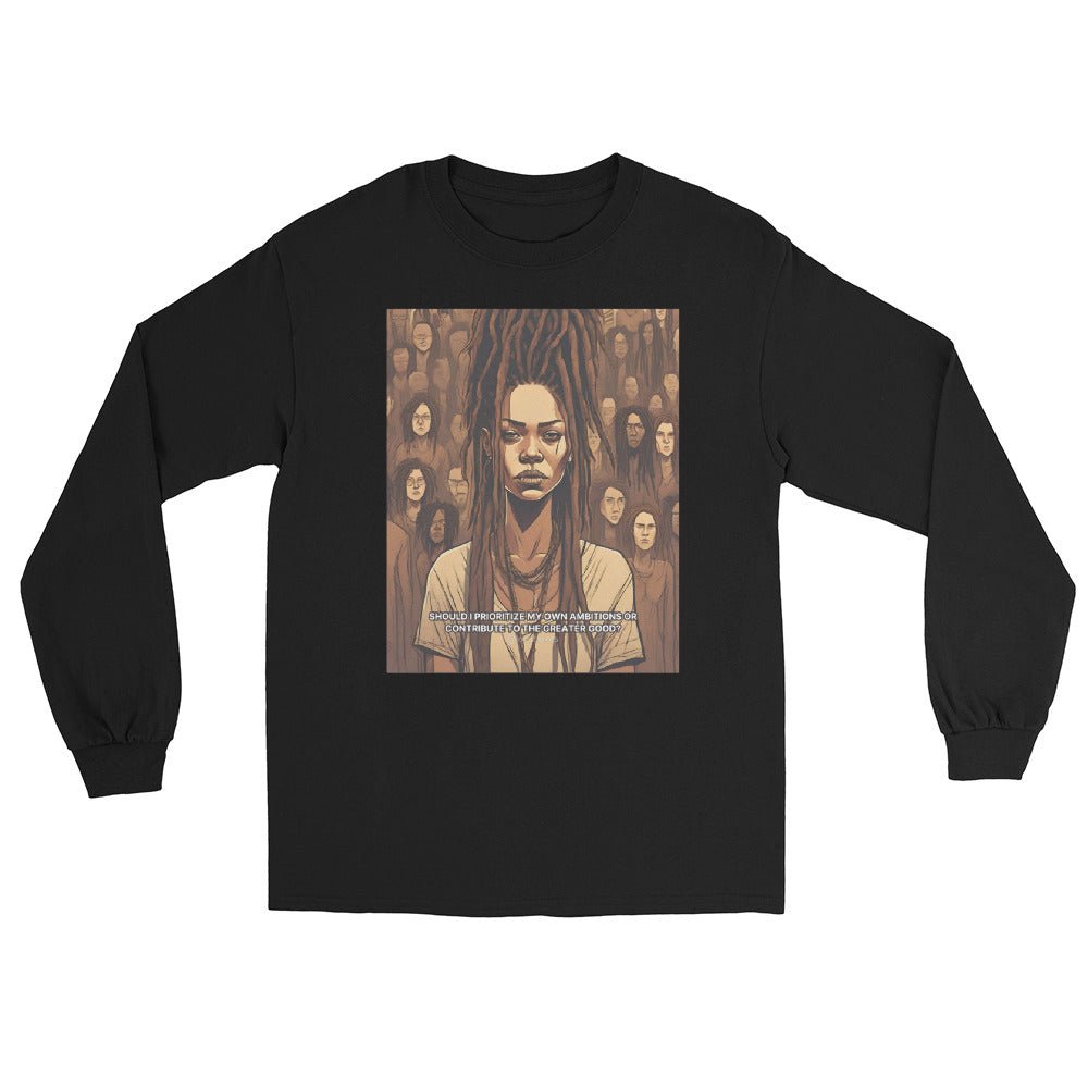 Individualism vs. Collectivism Long Sleeve - Bold Black Apparel