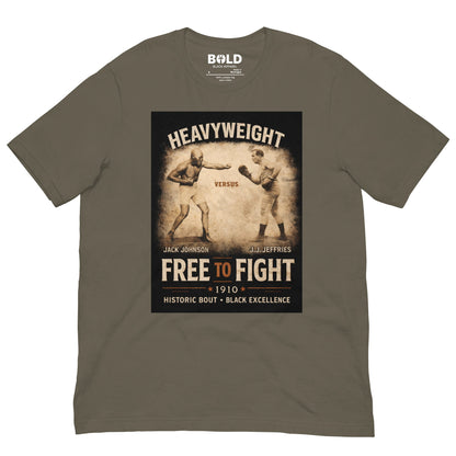 Jack Johnson Vs. Jim Jeffries T-Shirt - Bold Black Apparel