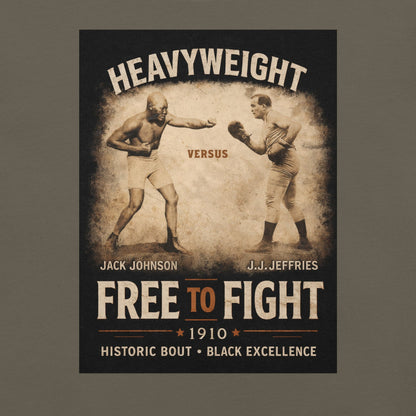 Jack Johnson Vs. Jim Jeffries T-Shirt - Bold Black Apparel