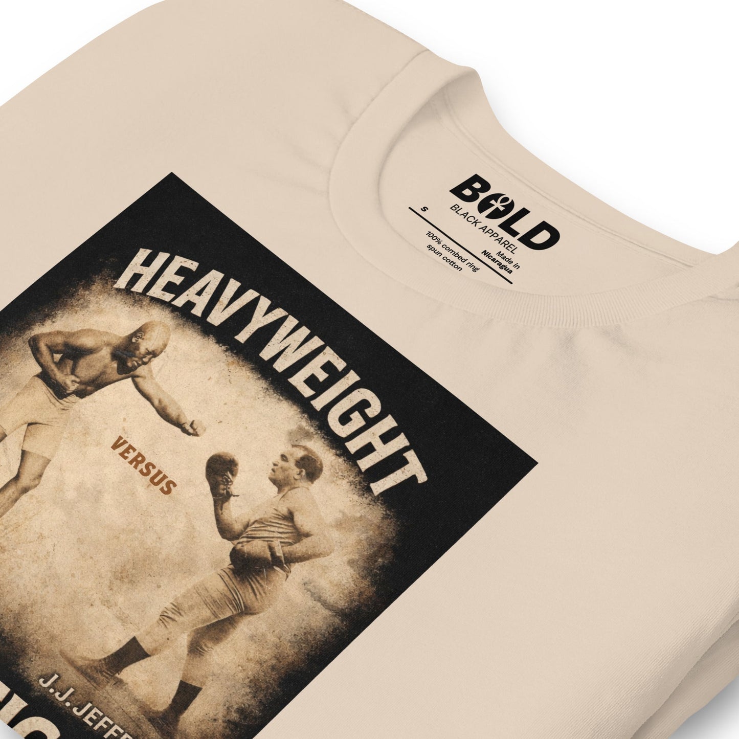 Jack Johnson Vs. Jim Jeffries T-Shirt - Bold Black Apparel