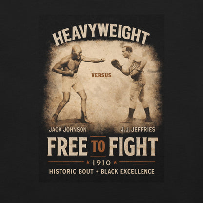 Jack Johnson Vs. Jim Jeffries T-Shirt - Bold Black Apparel