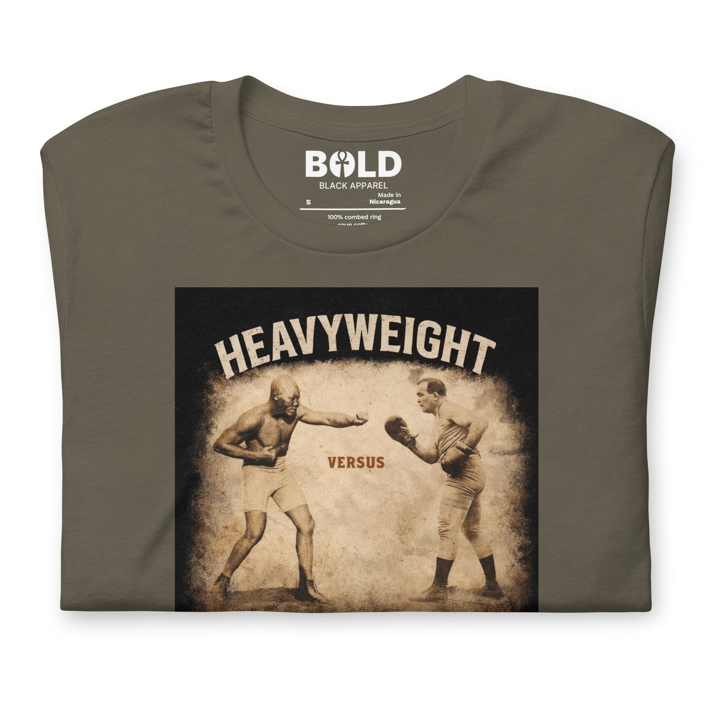Jack Johnson Vs. Jim Jeffries T-Shirt - Bold Black Apparel