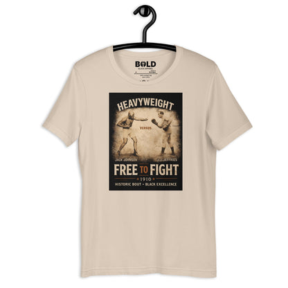 Jack Johnson Vs. Jim Jeffries T-Shirt - Bold Black Apparel