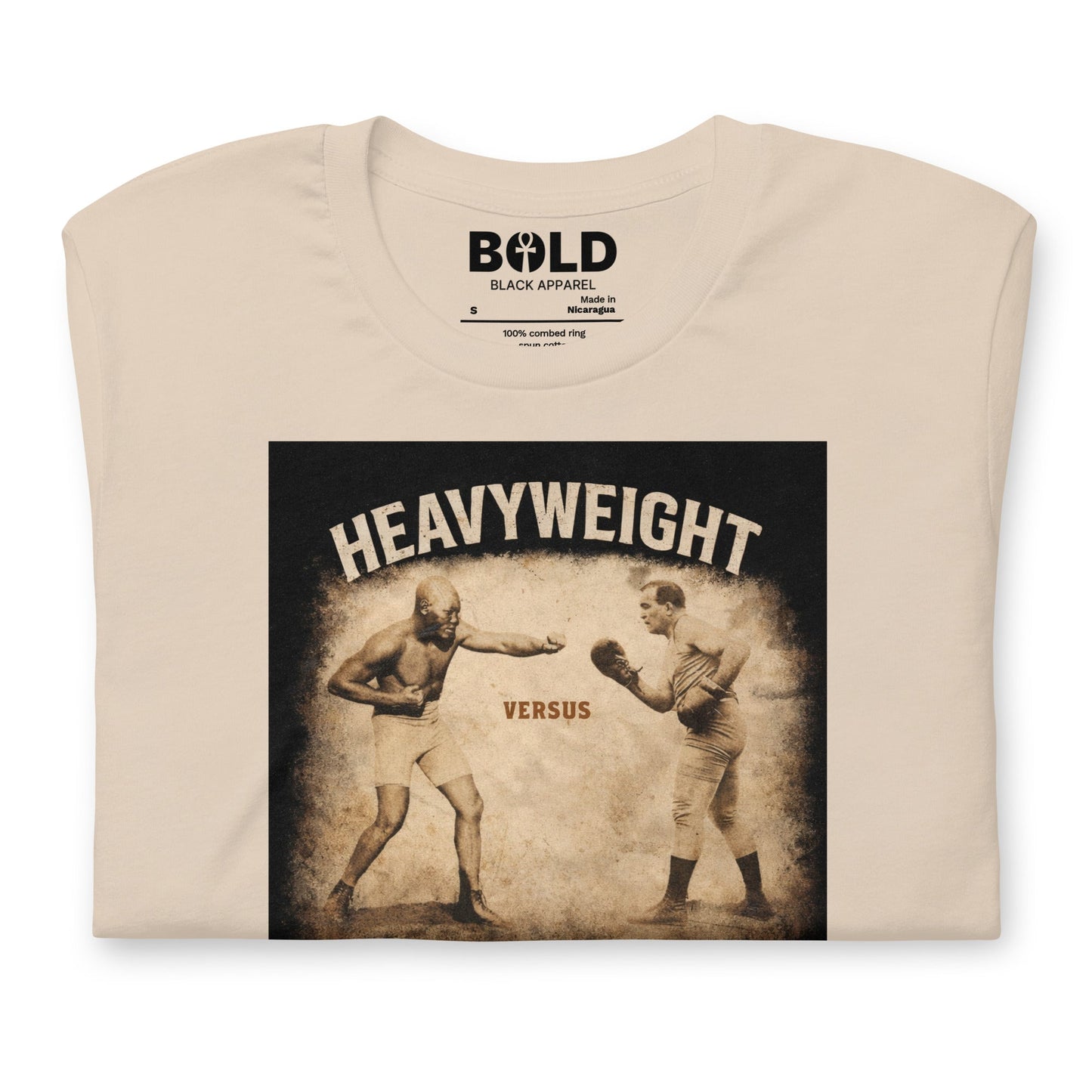 Jack Johnson Vs. Jim Jeffries T-Shirt - Bold Black Apparel