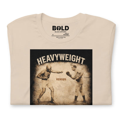 Jack Johnson Vs. Jim Jeffries T-Shirt - Bold Black Apparel