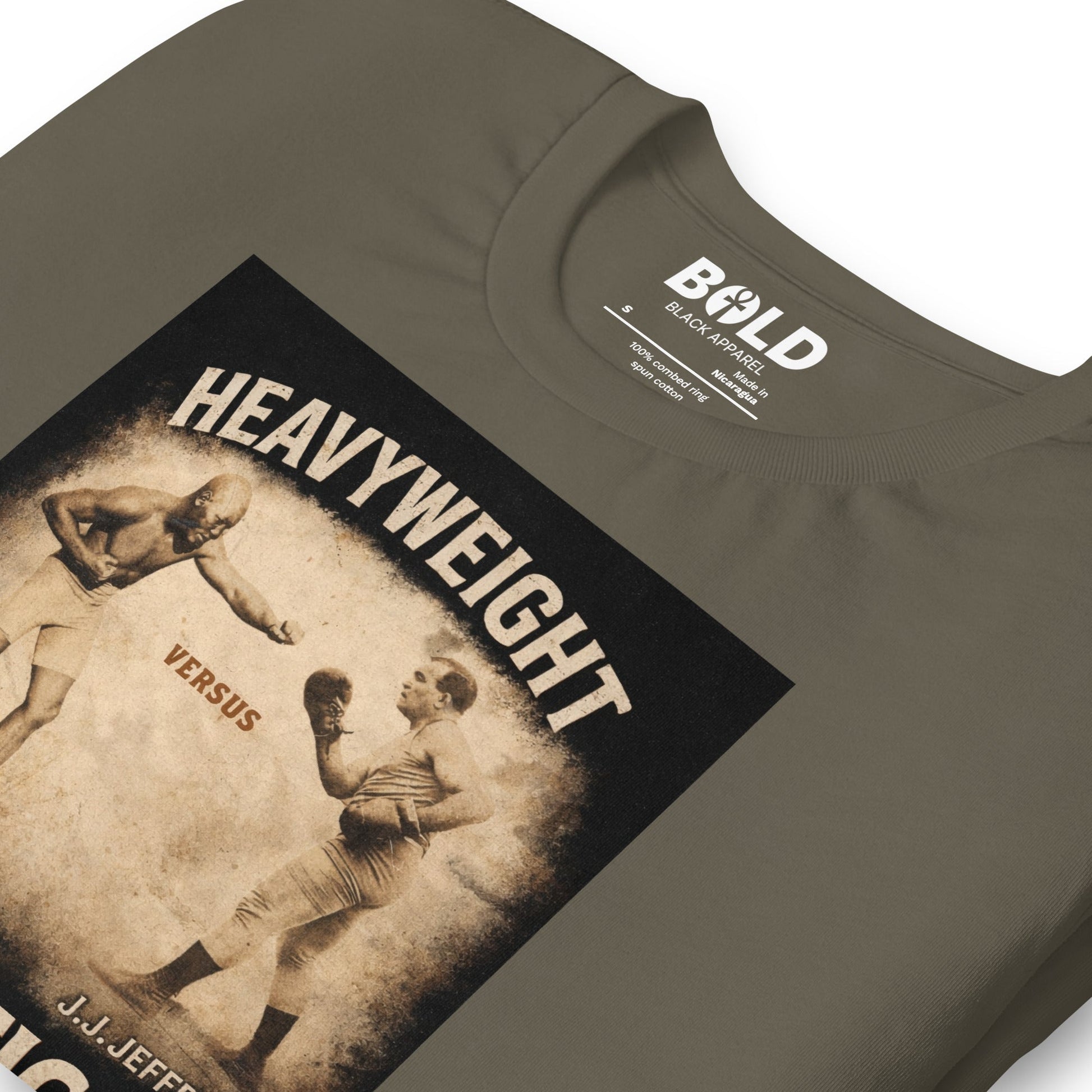 Jack Johnson Vs. Jim Jeffries T-Shirt - Bold Black Apparel
