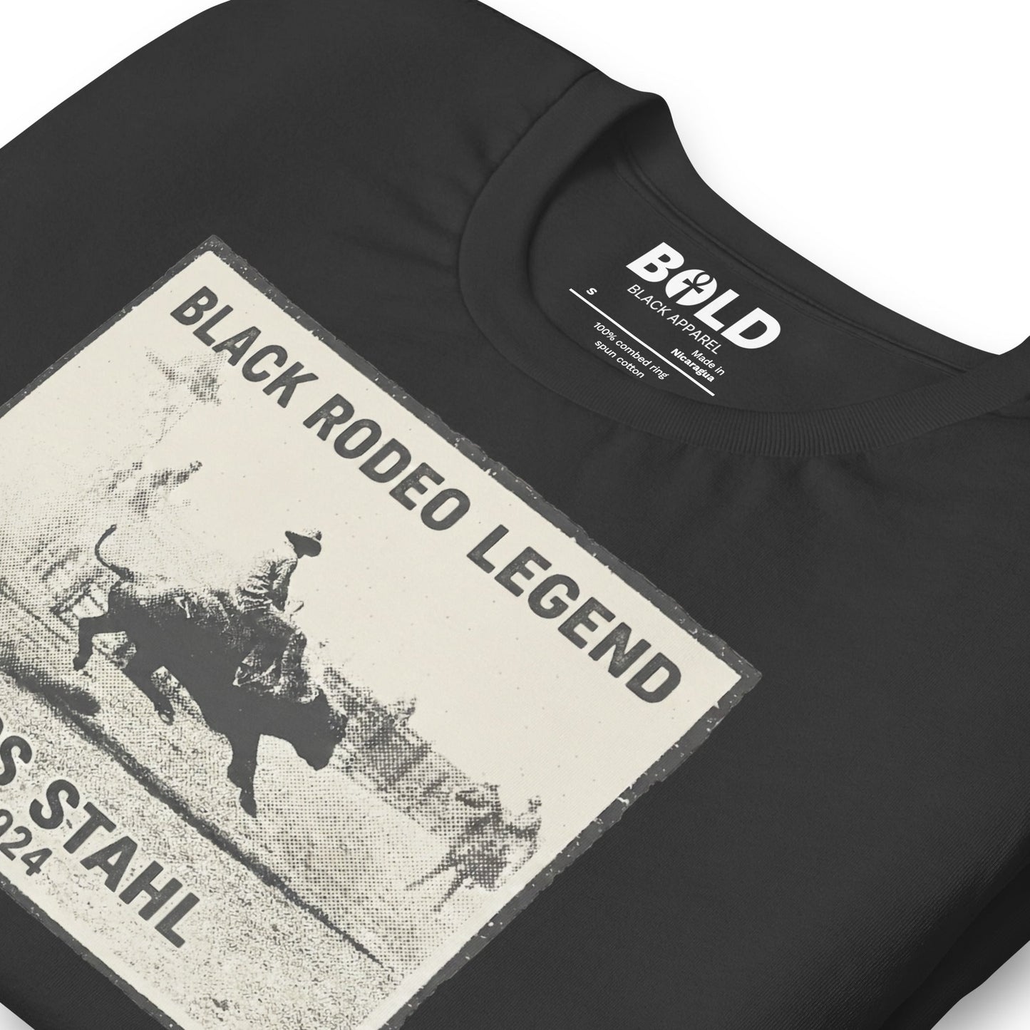 Jess Stahl Black Rodeo Legend T-Shirt - Bold Black Apparel