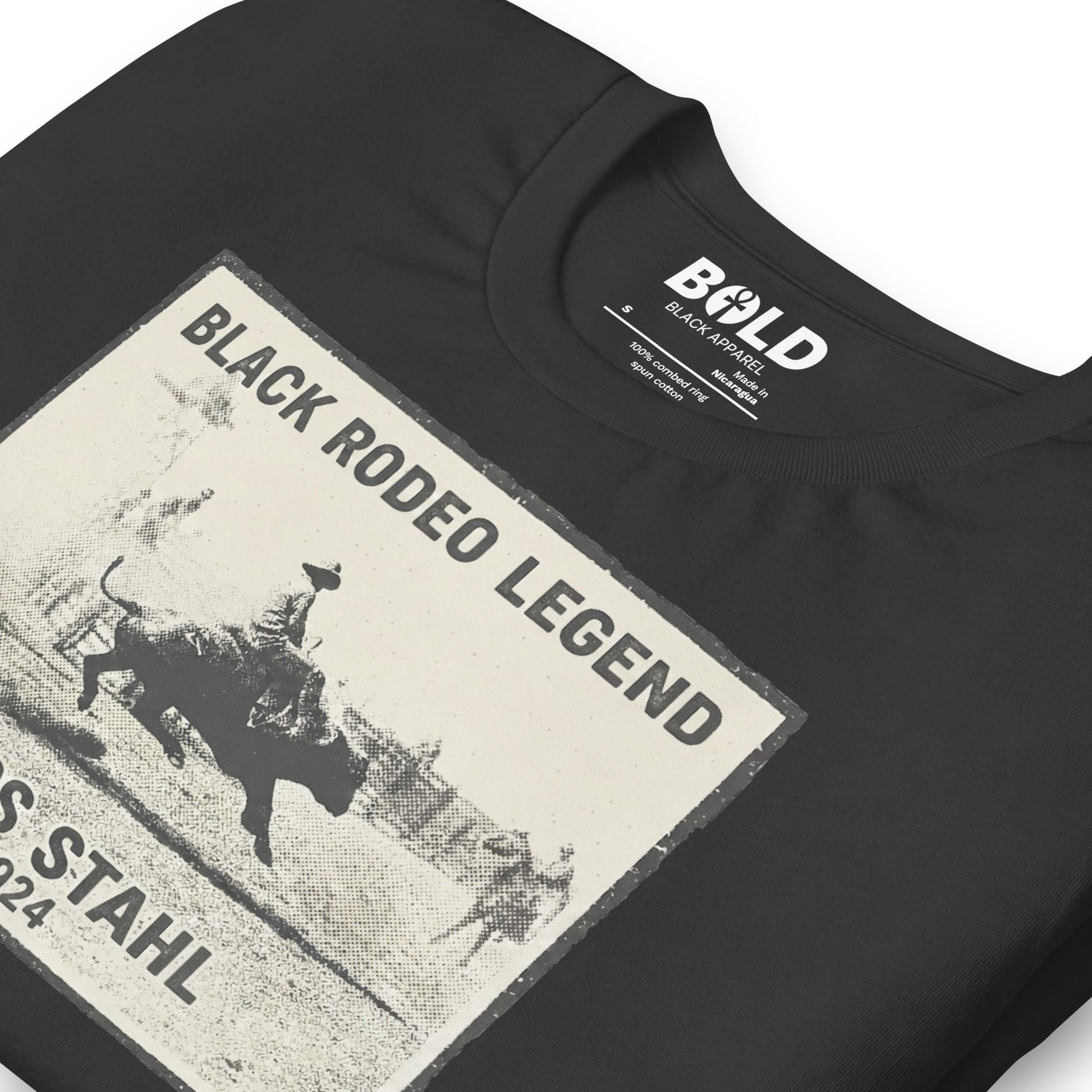 Jess Stahl Black Rodeo Legend T-Shirt - Bold Black Apparel