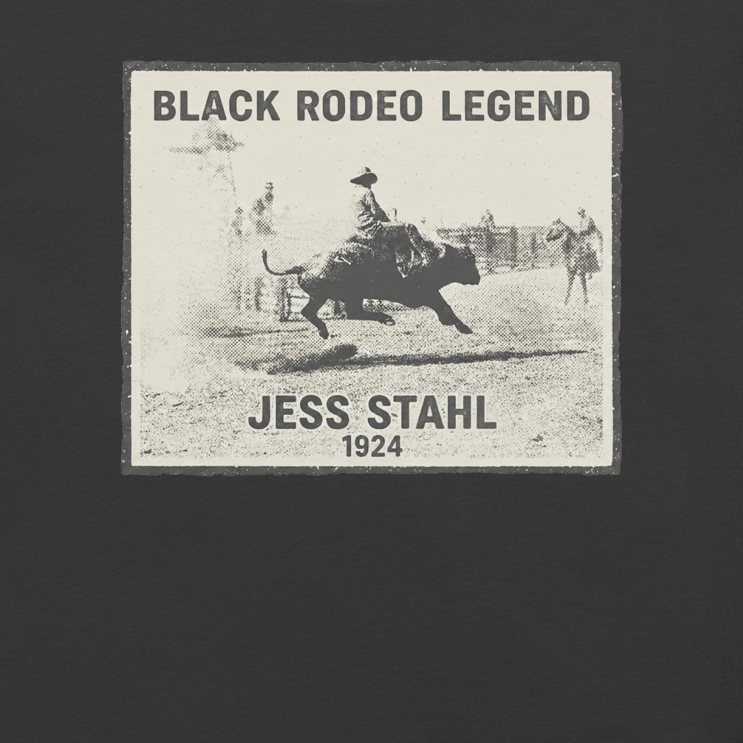 Jess Stahl Black Rodeo Legend T-Shirt - Bold Black Apparel