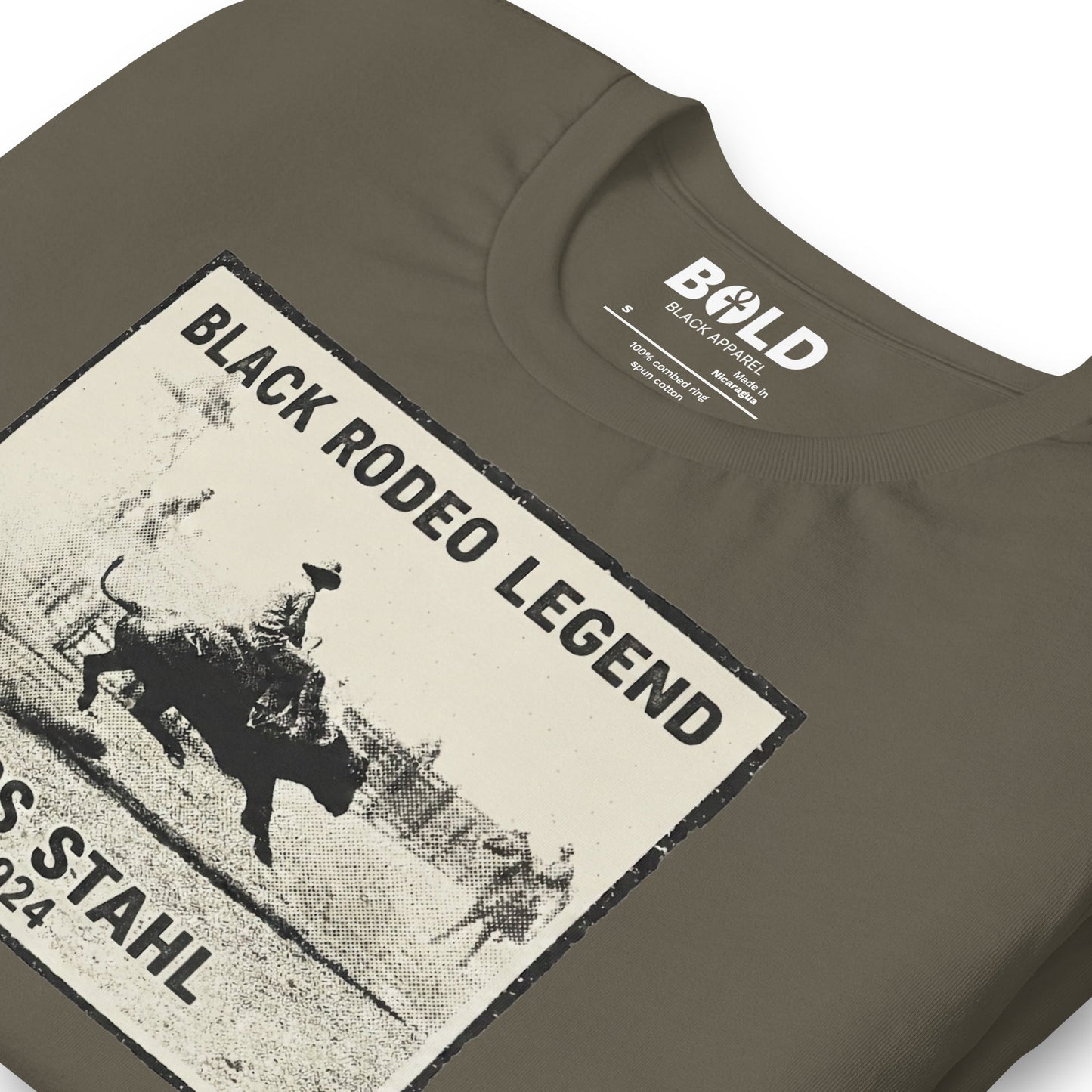 Jess Stahl Black Rodeo Legend T-Shirt - Bold Black Apparel