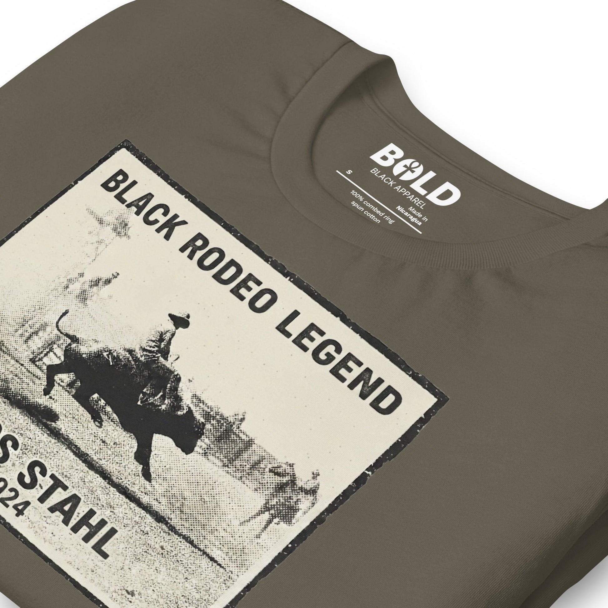 Jess Stahl Black Rodeo Legend T-Shirt - Bold Black Apparel