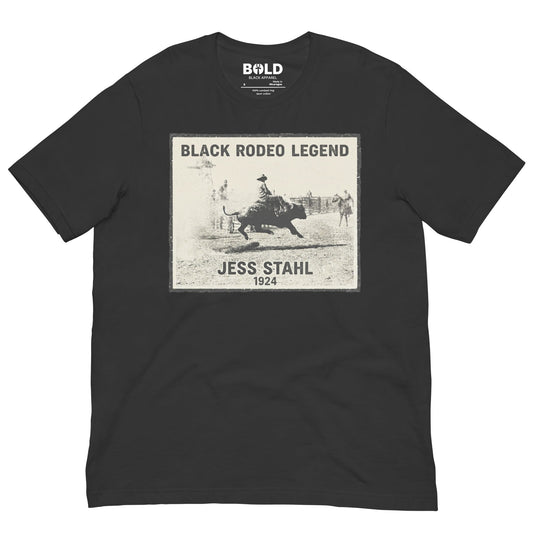 Jess Stahl Black Rodeo Legend T-Shirt - Bold Black Apparel