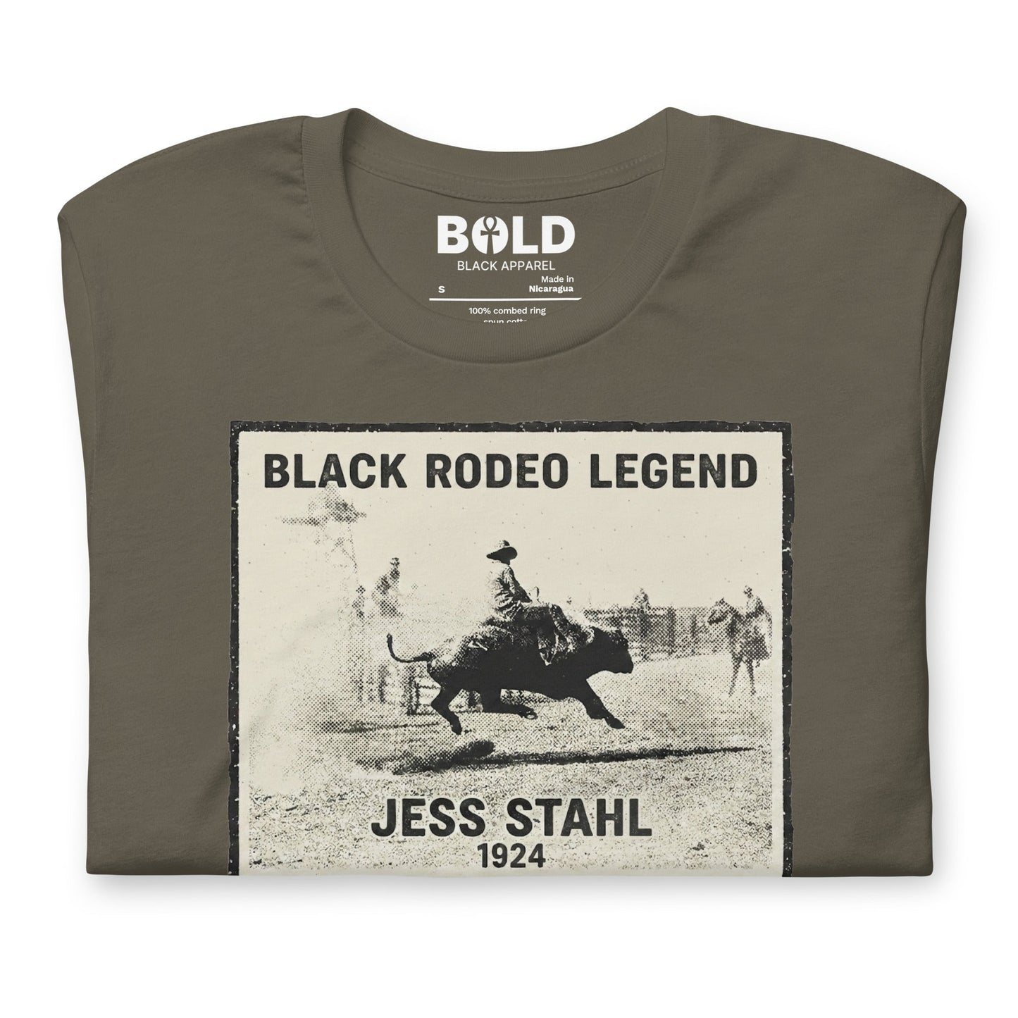 Jess Stahl Black Rodeo Legend T-Shirt - Bold Black Apparel
