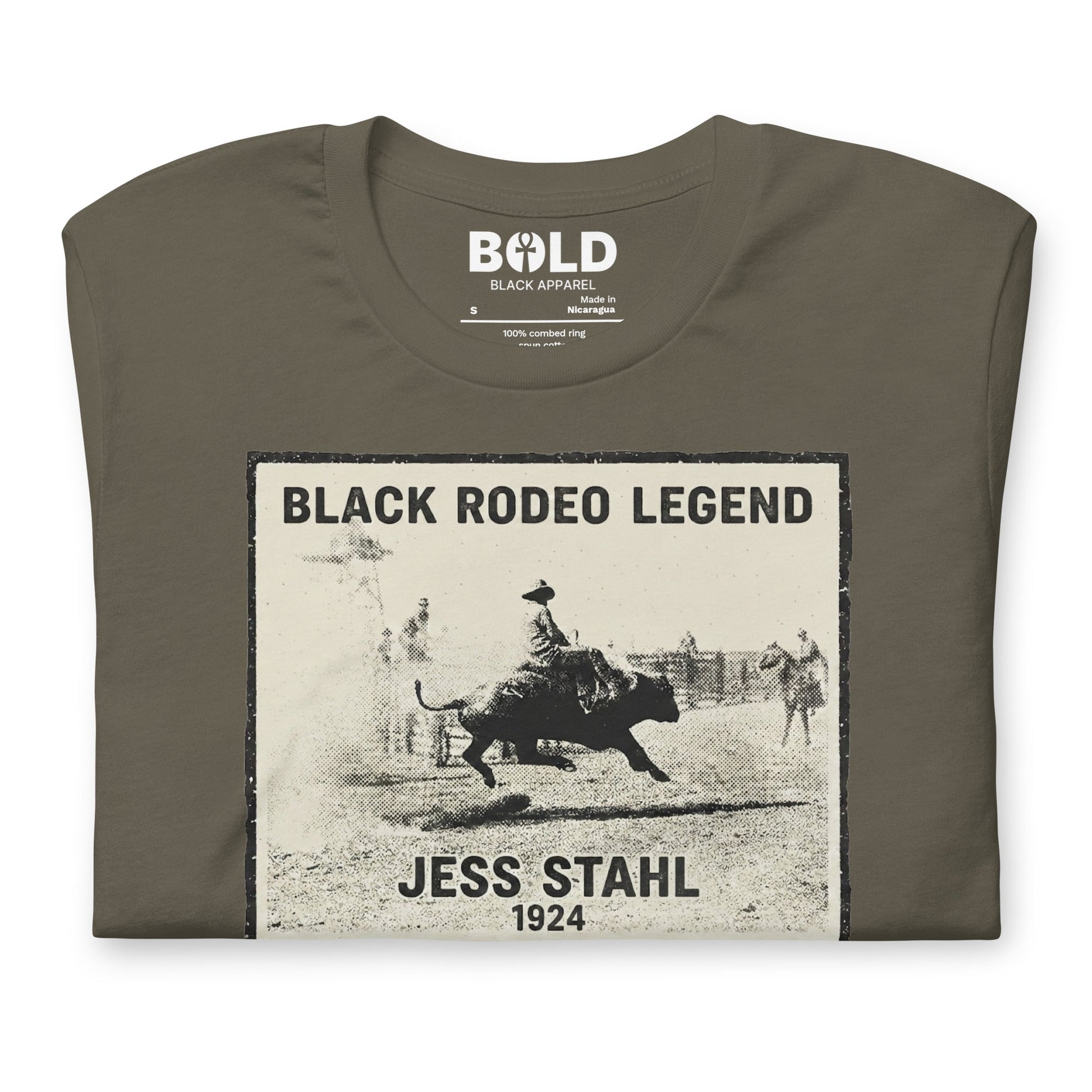 Jess Stahl Black Rodeo Legend T-Shirt - Bold Black Apparel