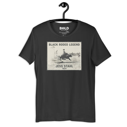 Jess Stahl Black Rodeo Legend T-Shirt - Bold Black Apparel
