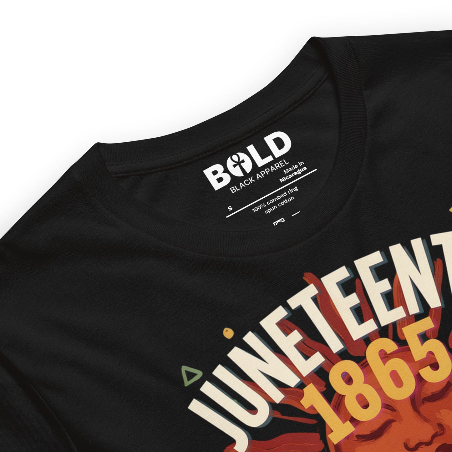 Juneteenth 1865 Freedom Collage T-Shirt - Bold Black Apparel