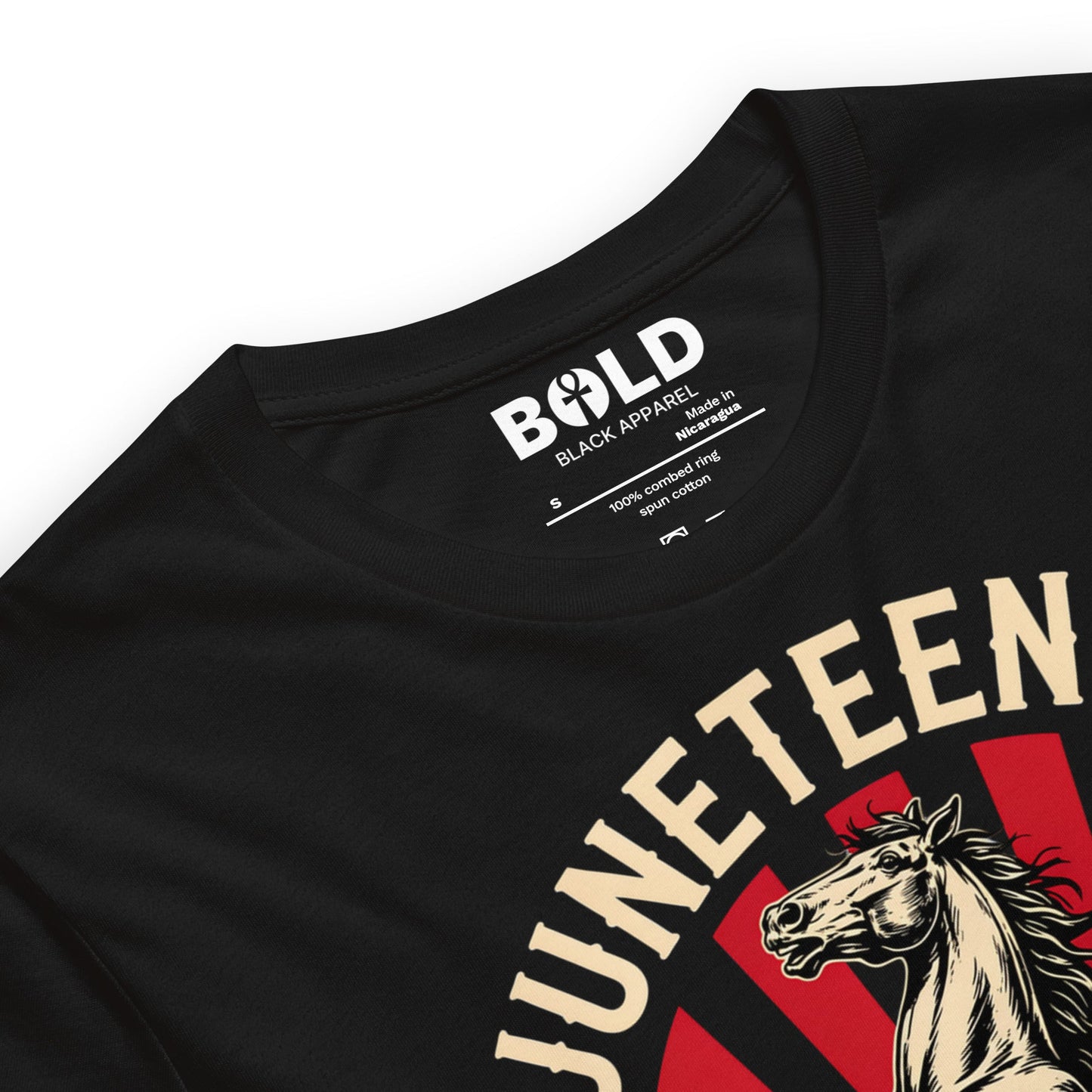 Juneteenth Freedom Horse T-Shirt - Bold Black Apparel