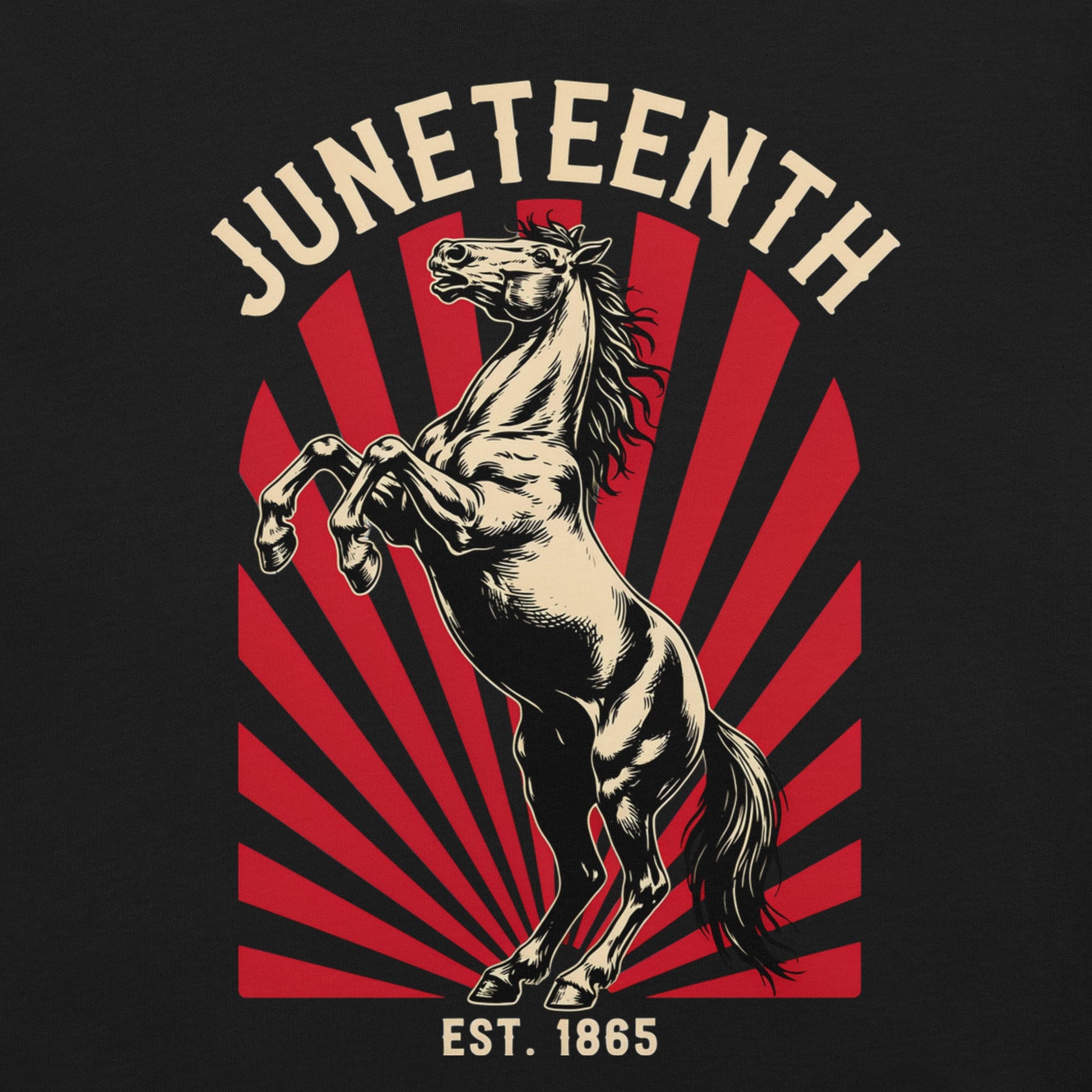 Juneteenth Freedom Horse T-Shirt - Bold Black Apparel