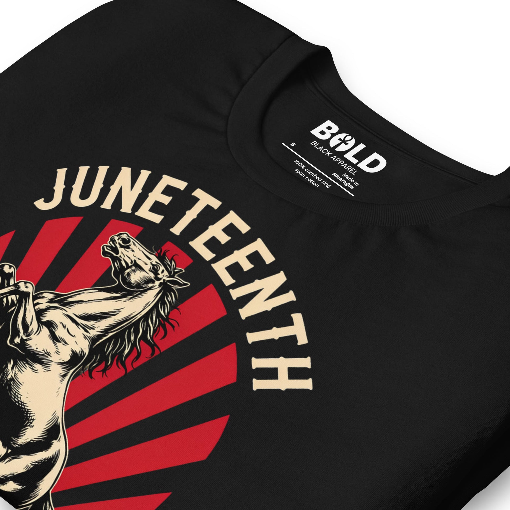 Juneteenth Freedom Horse T-Shirt - Bold Black Apparel