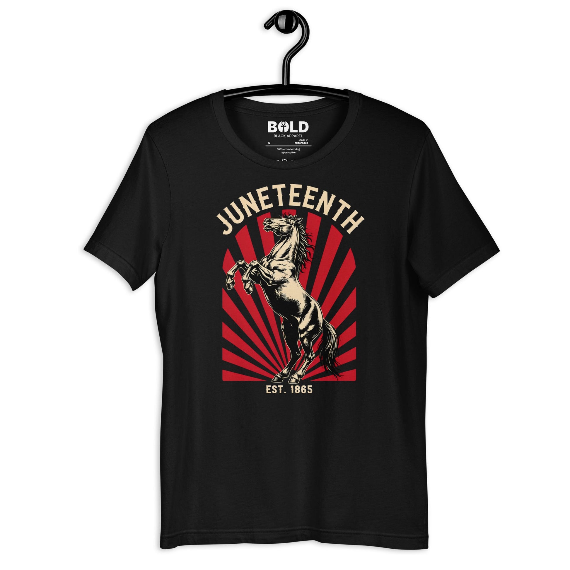 Juneteenth Freedom Horse T-Shirt - Bold Black Apparel