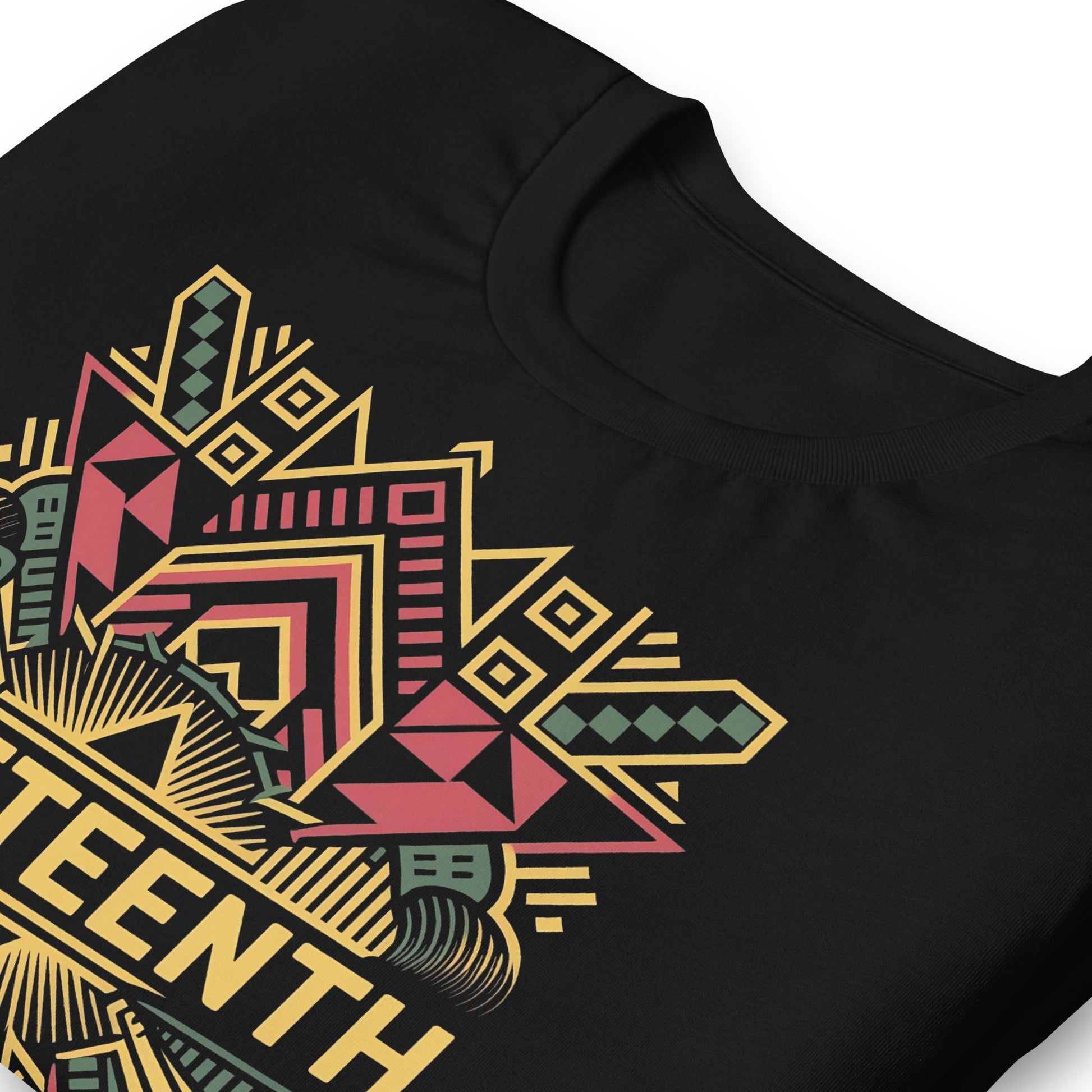 Juneteenth Geometric T-Shirt - Bold Black Apparel