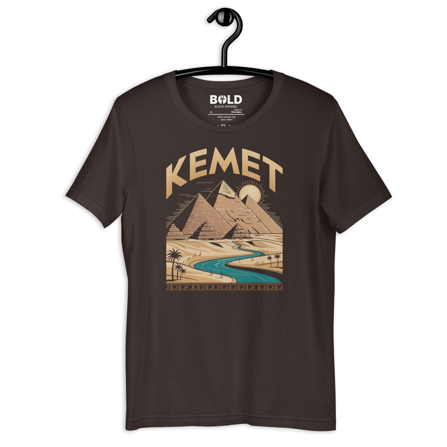Kemet Landscape T-Shirt - Bold Black Apparel