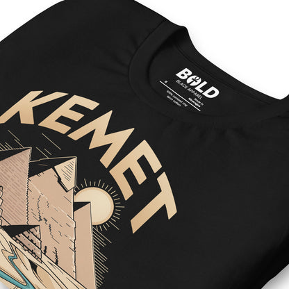 Kemet Landscape T-Shirt - Bold Black Apparel