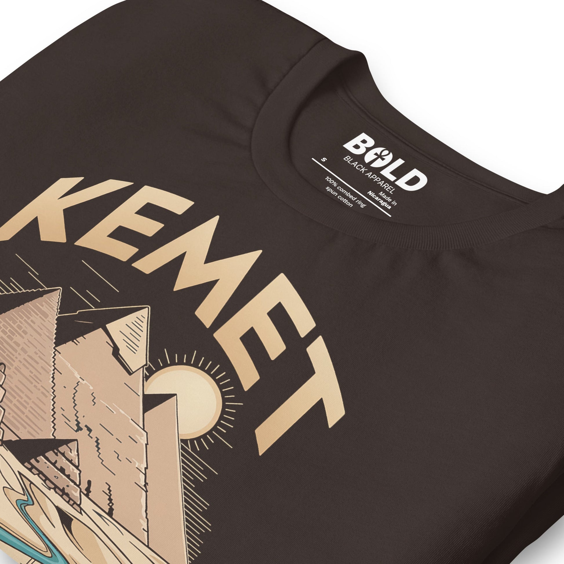Kemet Landscape T-Shirt - Bold Black Apparel
