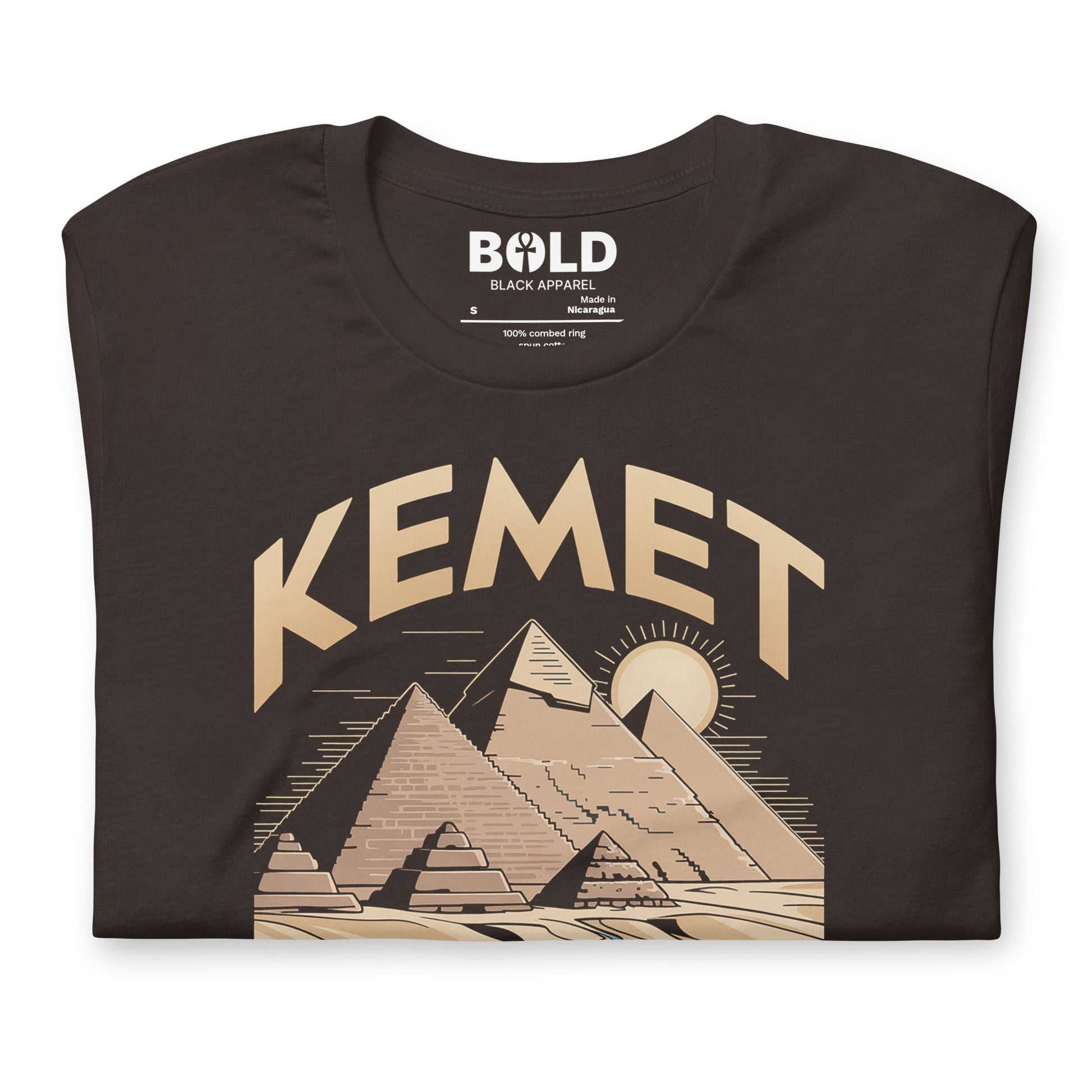 Kemet Landscape T-Shirt - Bold Black Apparel