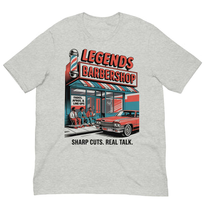 Legends Barbershop T-Shirt - Bold Black Apparel