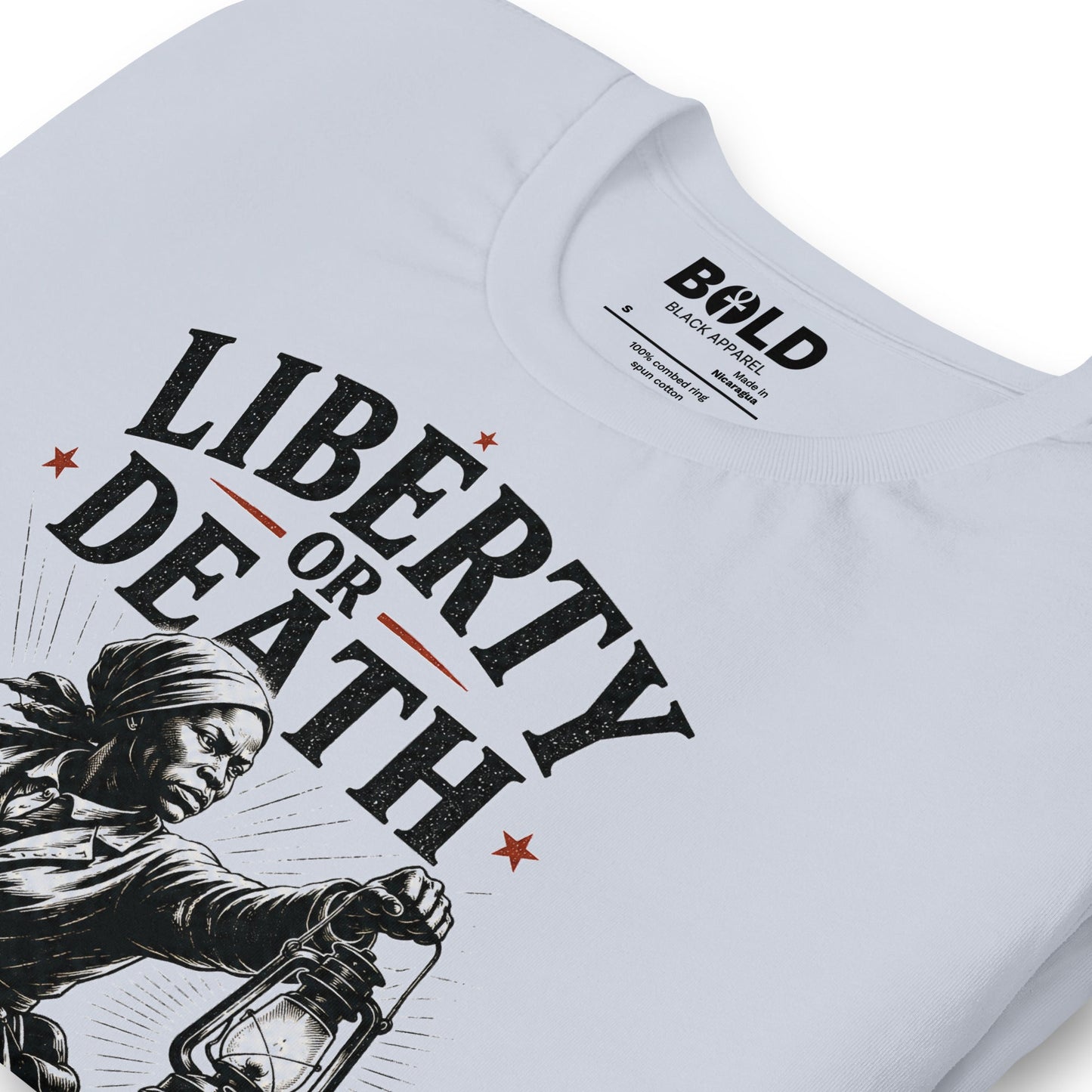 Liberty or Death Harriet Tubman T-Shirt - Bold Black Apparel