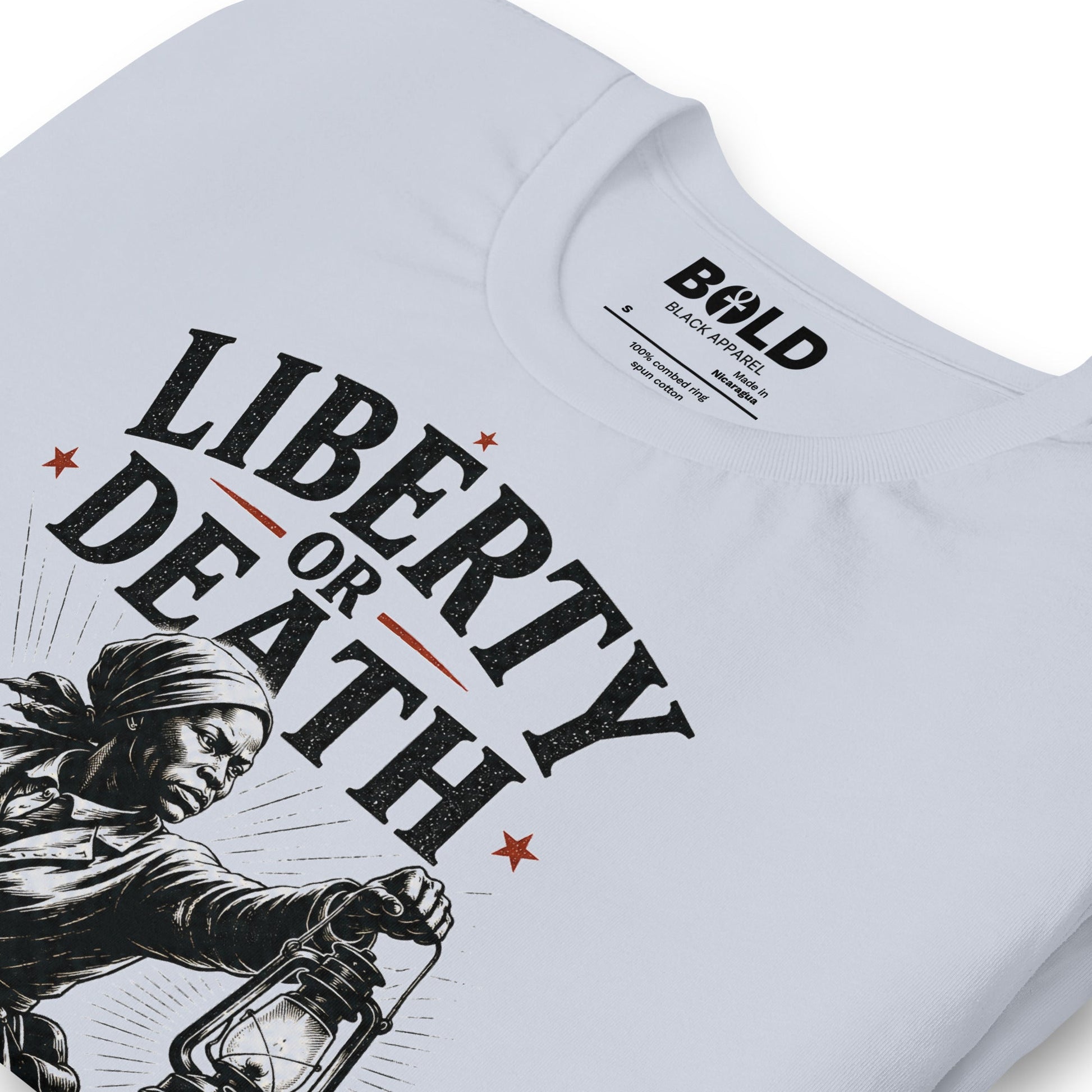 Liberty or Death Harriet Tubman T-Shirt - Bold Black Apparel