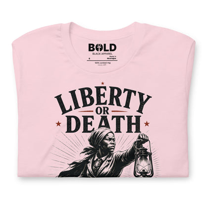 Liberty or Death Harriet Tubman T-Shirt - Bold Black Apparel